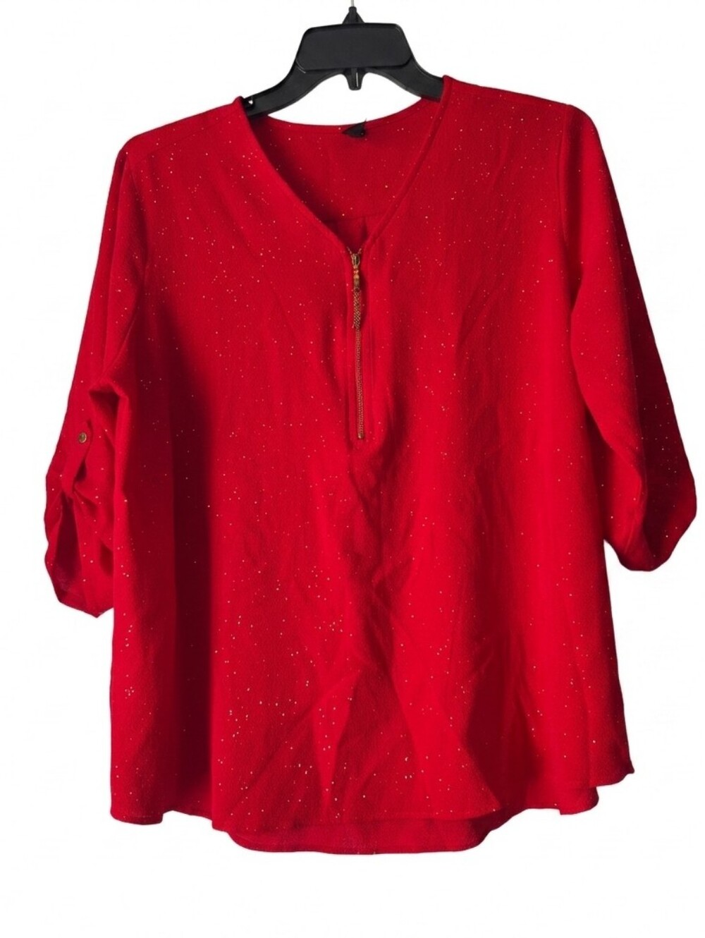 Cathy Red Sparkle Women's Top